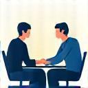 Step 1: Consulting meeting icon.